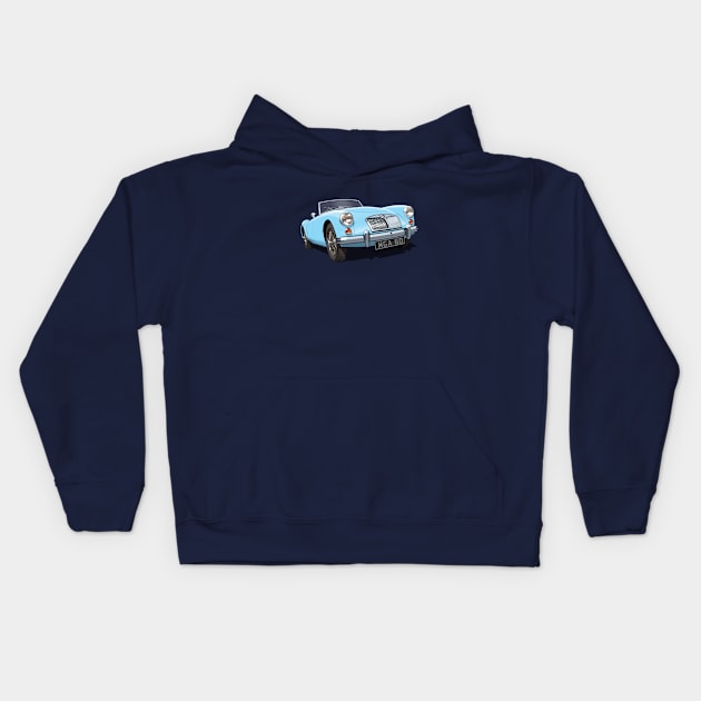 MGA roadster in light blue Kids Hoodie by candcretro